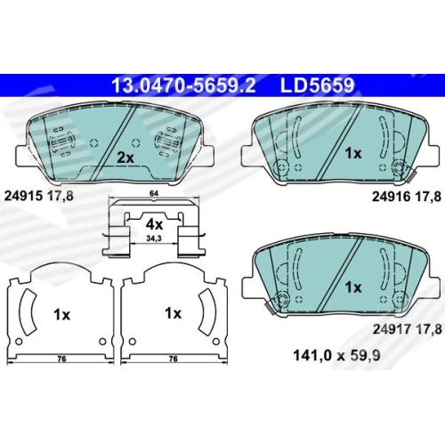 BRAKE PADS FOR DISC BRAKES - 0