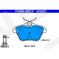 Brake pads for disc brakes