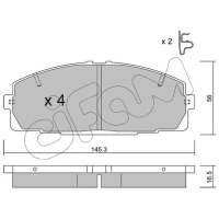 Brake pads for disc brakes