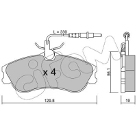 Brake pads for disc brakes