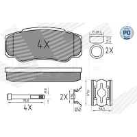 Brake pads for disc brakes