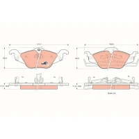 Brake pads for disc brakes