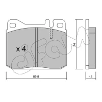 Brake pads for disc brakes