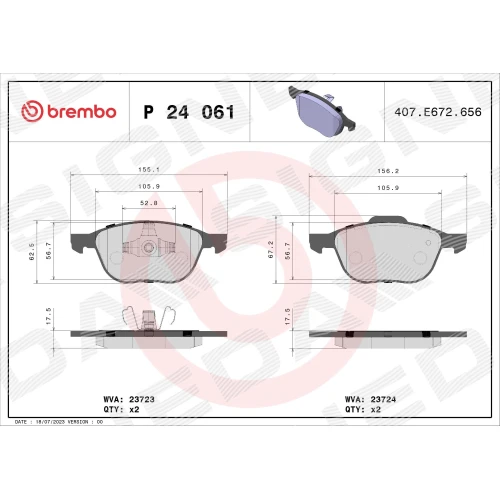 BRAKE PADS FOR DISC BRAKES - 0