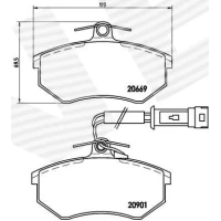 Brake pads for disc brakes