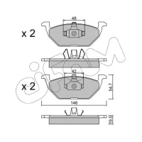 Brake pads for disc brakes