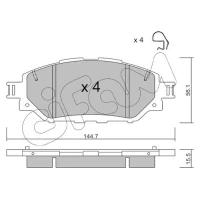 Brake pads for disc brakes