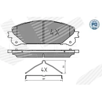 Brake pads for disc brakes