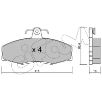 Brake pads for disc brakes