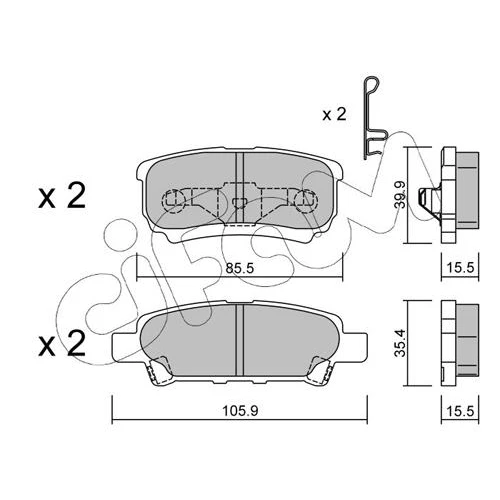 BRAKE PADS FOR DISC BRAKES - 0