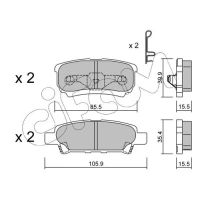 Brake pads for disc brakes