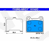 Brake pads for disc brakes