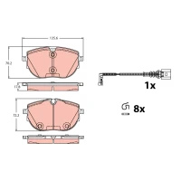 Brake pads for disc brakes