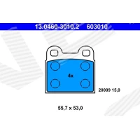 Brake pads for disc brakes