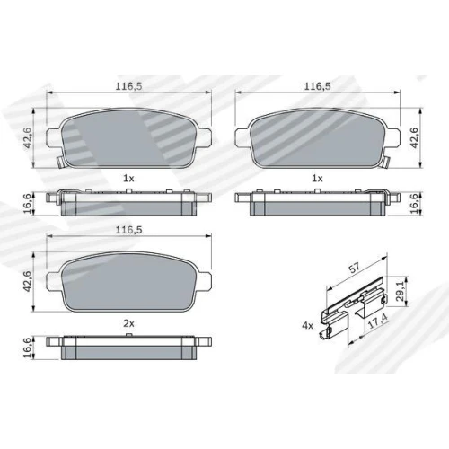 BRAKE PADS FOR DISC BRAKES - 6