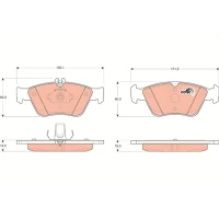 Brake pads for disc brakes