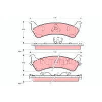 Brake pads for disc brakes