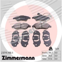 Brake pads for disc brakes