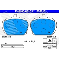 Brake pads for disc brakes