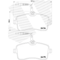 Brake pads for disc brakes