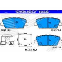 Brake pads for disc brakes