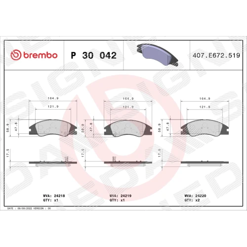 BRAKE PADS FOR DISC BRAKES - 0