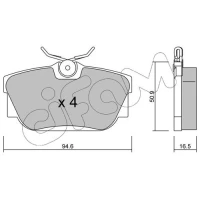 Brake pads for disc brakes