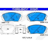 Brake pads for disc brakes