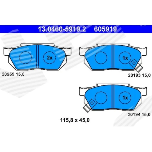 BRAKE PADS FOR DISC BRAKES - 0