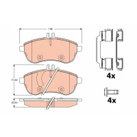 Brake pads for disc brakes