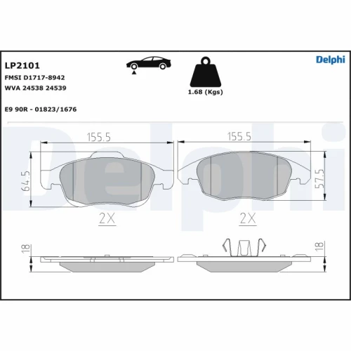 BRAKE PADS FOR DISC BRAKES - 0