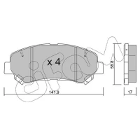 Brake pads for disc brakes