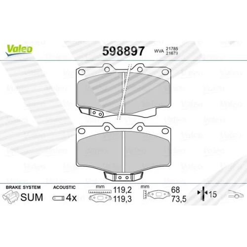 BRAKE PADS FOR DISC BRAKES - 0