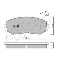 Brake pads for disc brakes