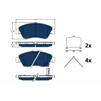 Brake pads for disc brakes