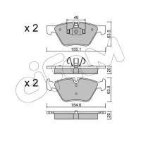 Brake pads for disc brakes