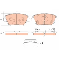 Brake pads for disc brakes