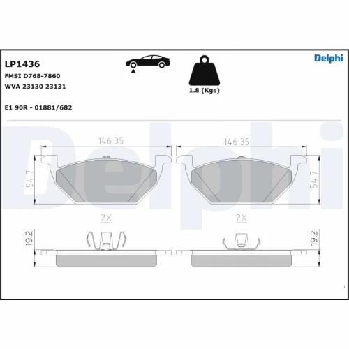 BRAKE PADS FOR DISC BRAKES - 0