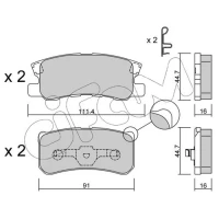 Brake pads for disc brakes