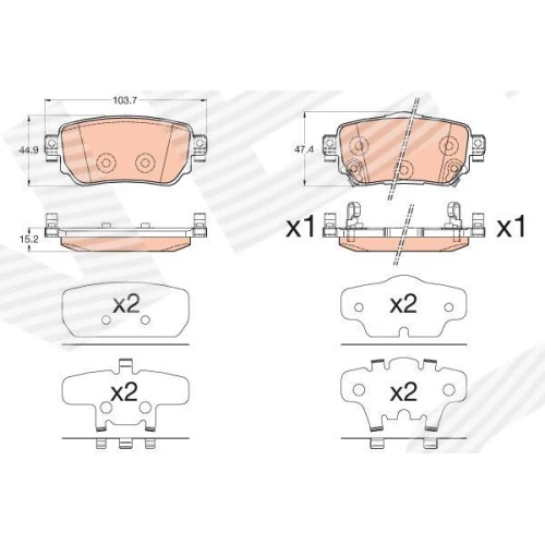 BRAKE PADS FOR DISC BRAKES - 0