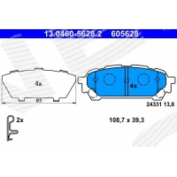 Brake pads for disc brakes