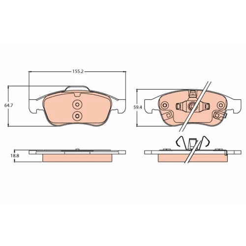 BRAKE PADS FOR DISC BRAKES - 0