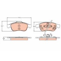 Brake pads for disc brakes