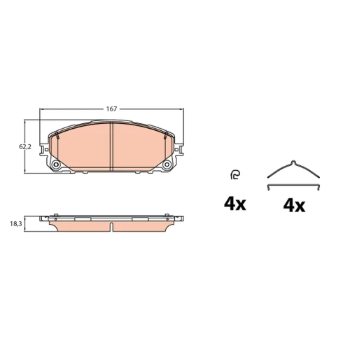 BRAKE PADS FOR DISC BRAKES - 0