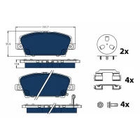 Brake pads for disc brakes