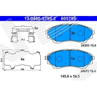 Brake pads for disc brakes