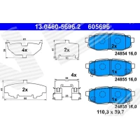 Brake pads for disc brakes