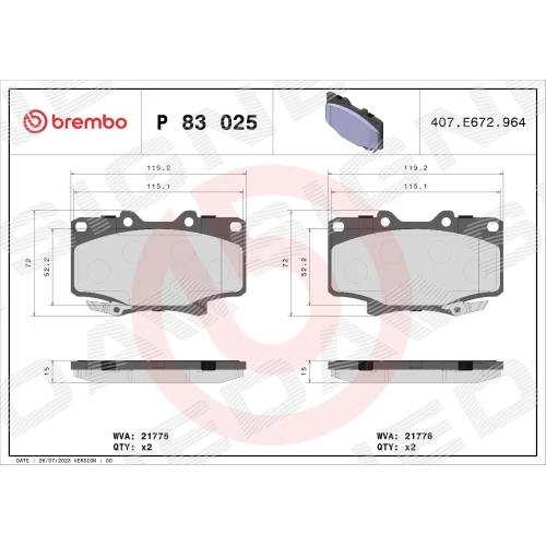 BRAKE PADS FOR DISC BRAKES - 0