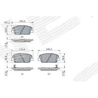 Brake pads for disc brakes