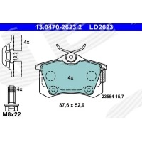 Brake pads for disc brakes